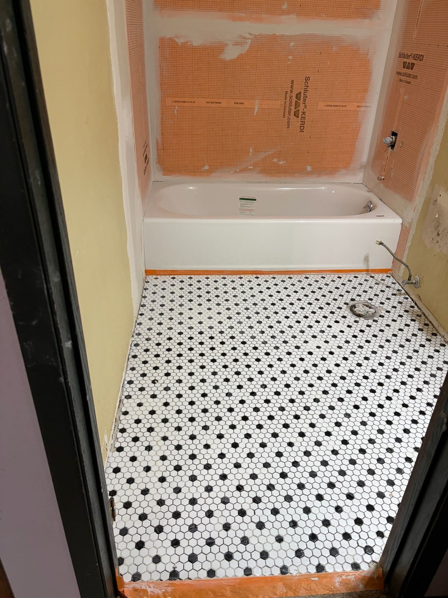 Project Bathroom Makeover with Modern Shower and Hex Tile Floor image