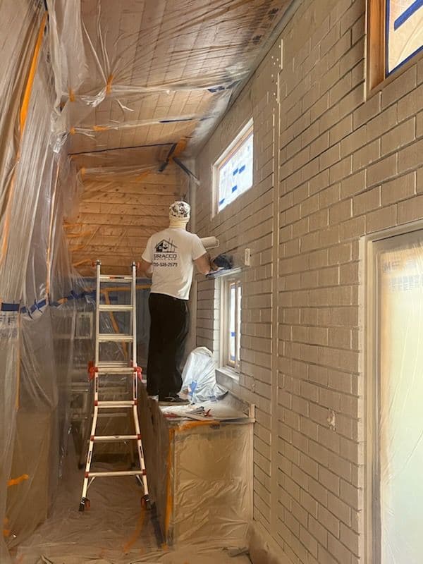 Project Bathroom Brick Wall Transformation in Tabernash image